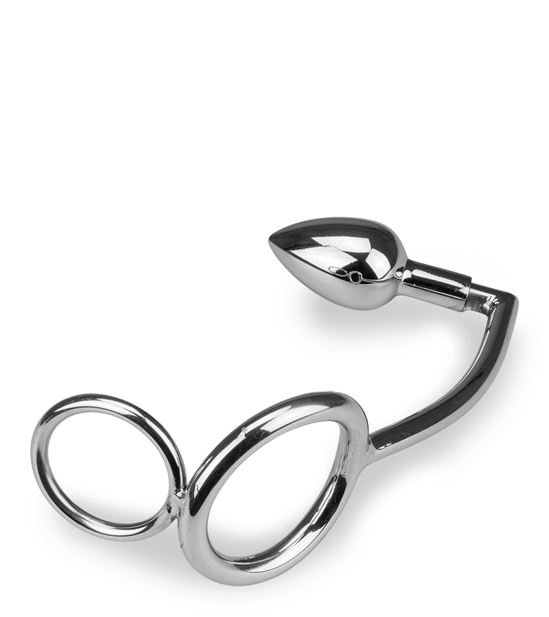 Analhaken mit Doppel-Penisring Captain