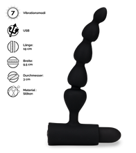 Laden Sie das Bild in den Galerie-Viewer, Analkette mit Vibration und 5 Kugeln Bead