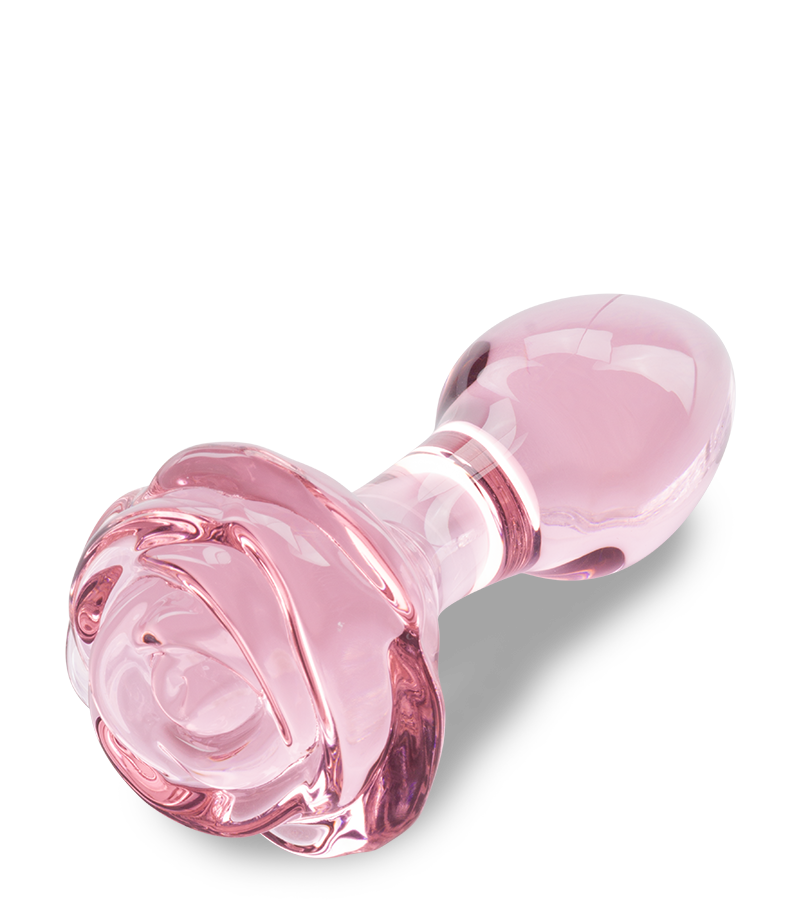 Analplug aus Glas Romantic Rose