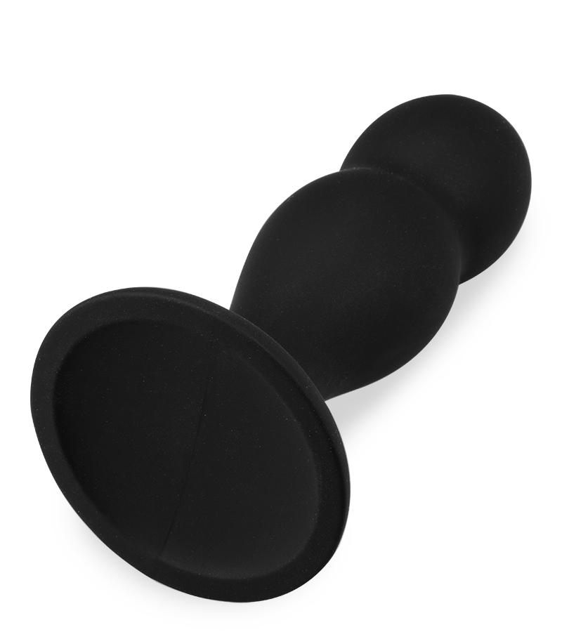 Analplug mit Saugfuß und 2 Kugeln Mally