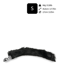 Laden Sie das Bild in den Galerie-Viewer, Analplug mit Schwanz im Fuchs-Design in Schwarz