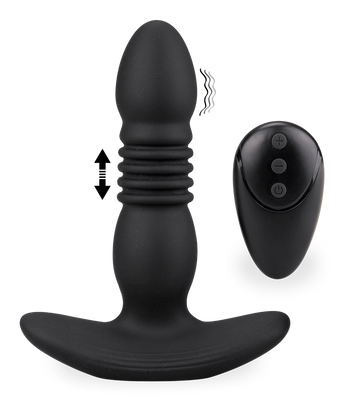 Analplug mit Vibration und Stoßfunktion Mercury