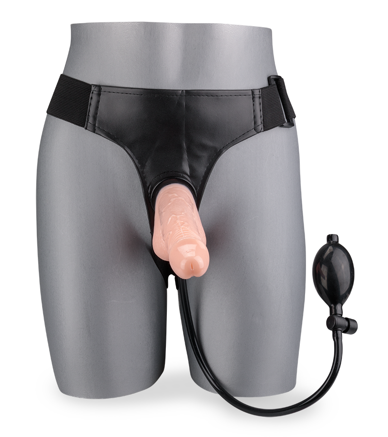 Aufblasbarer Strap-On-Dildo mit Pumpe