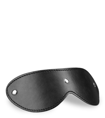Augenmaske aus schwarzem Leder mit Nieten