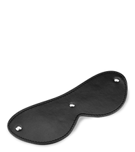 Laden Sie das Bild in den Galerie-Viewer, Augenmaske aus schwarzem Leder mit Nieten