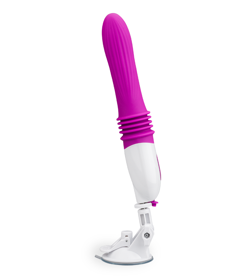 Automatischer Stoßdildo mit Vibration und Saugfuß