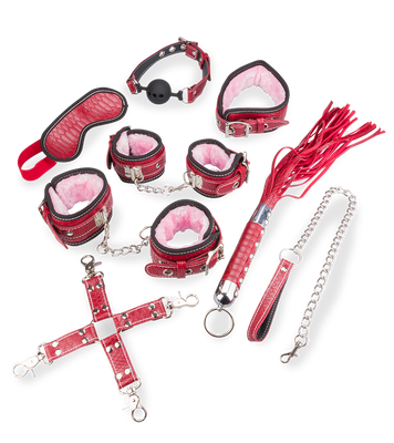 BDSM-Einsteiger-Set aus Kunstleder und Kunstfell