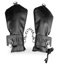 Laden Sie das Bild in den Galerie-Viewer, BDSM-Fäustlinge aus Kunstleder