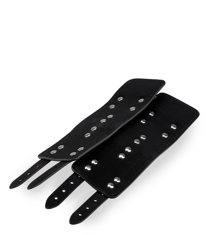 BDSM-Fesseln aus schwarzem Kunstleder