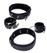Laden Sie das Bild in den Galerie-Viewer, BDSM-Fesseln für Oberschenkel und Handgelenke