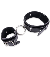 Laden Sie das Bild in den Galerie-Viewer, BDSM-Fesseln für Oberschenkel und Handgelenke