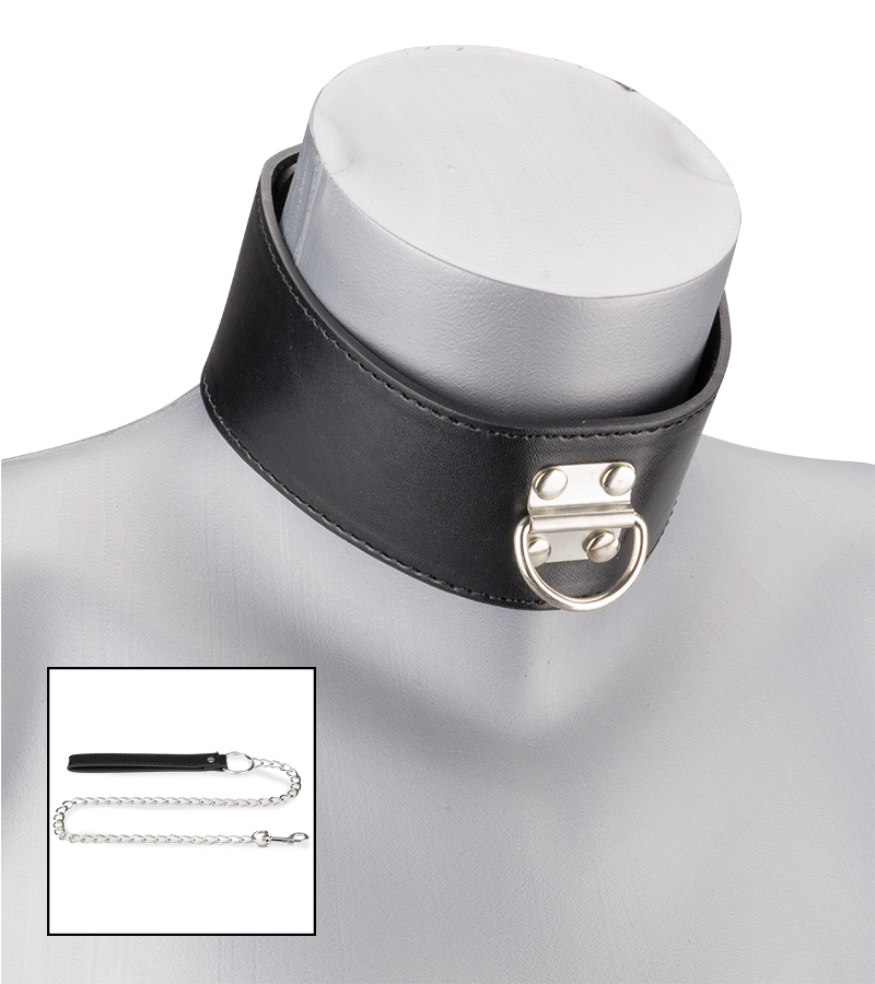 BDSM-Halsband mit Schloss und Leine