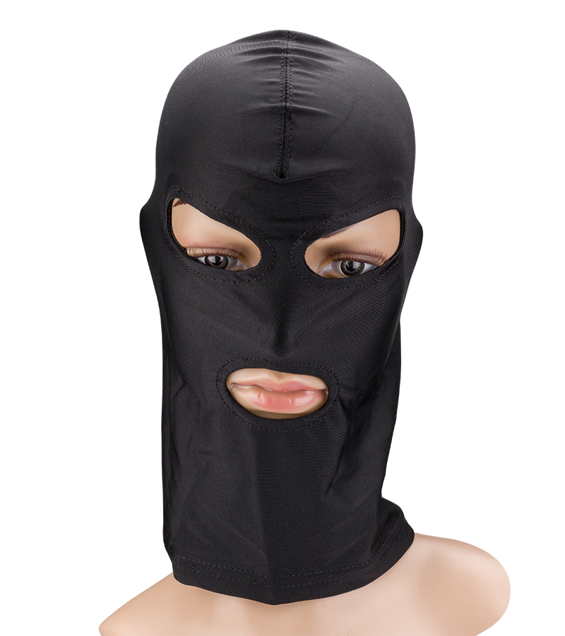 BDSM-Kopfmaske mit drei Öffnungen