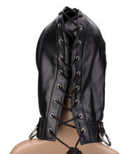 Laden Sie das Bild in den Galerie-Viewer, BDSM-Kopfmaske mit Reißverschluss am Mund und Schloss