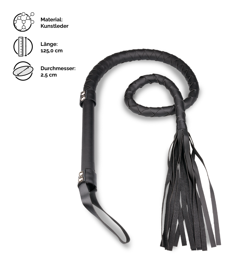 BDSM-Peitsche aus Kunstleder 125 cm