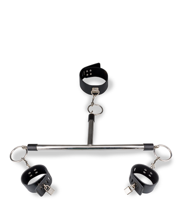 BDSM-Stange mit Halsband und Handfesseln