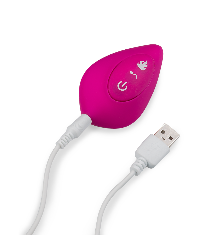 Beheizbarer Butterfly mit Innendildo und Funkfernbedienung