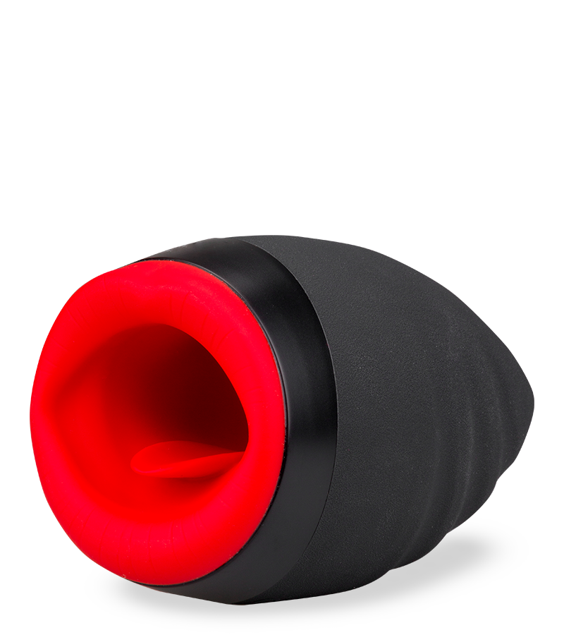Beheizbarer Vibrationsmasturbator mit Blowjob-Mund