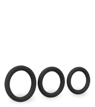 Laden Sie das Bild in den Galerie-Viewer, Cockring-Set aus medizinischem Silikon 3-teilig Zoom
