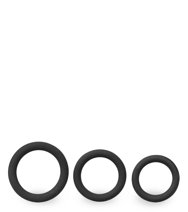 Cockring-Set aus medizinischem Silikon 3-teilig Zoom