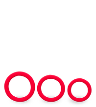 Laden Sie das Bild in den Galerie-Viewer, Cockring-Set aus medizinischem Silikon 3-teilig Zoom