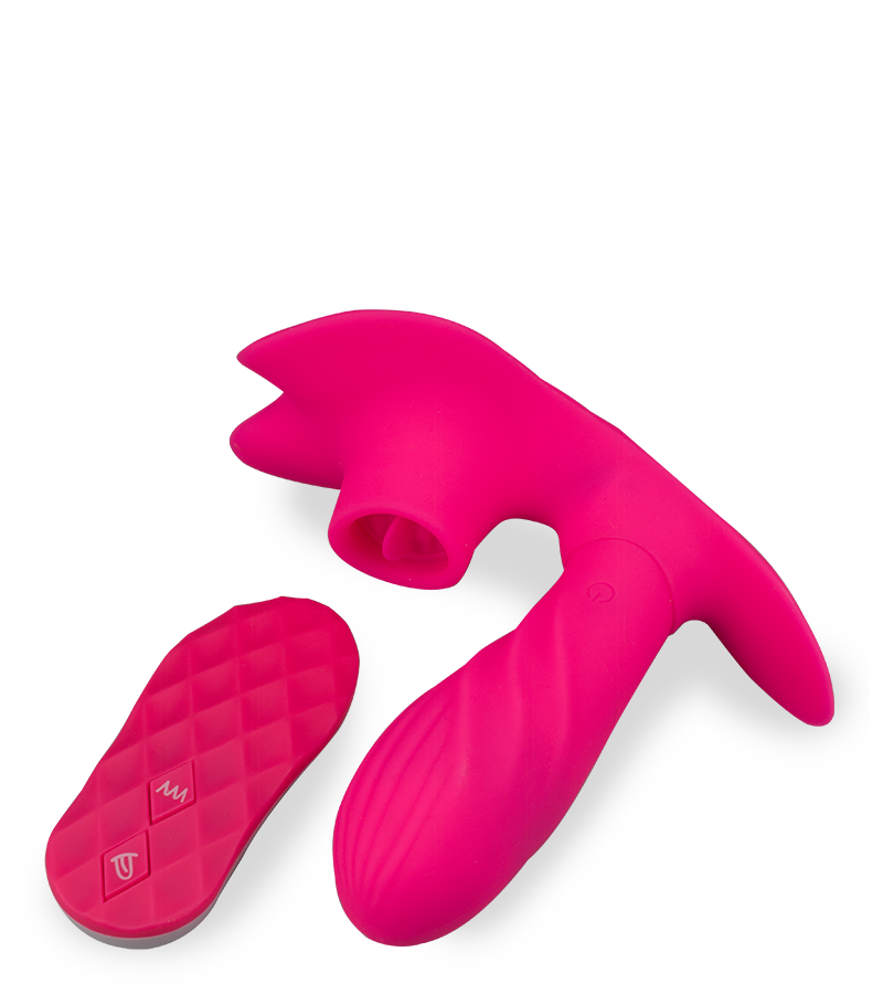 Cunnilingus-Sextoy mit Heizdildo