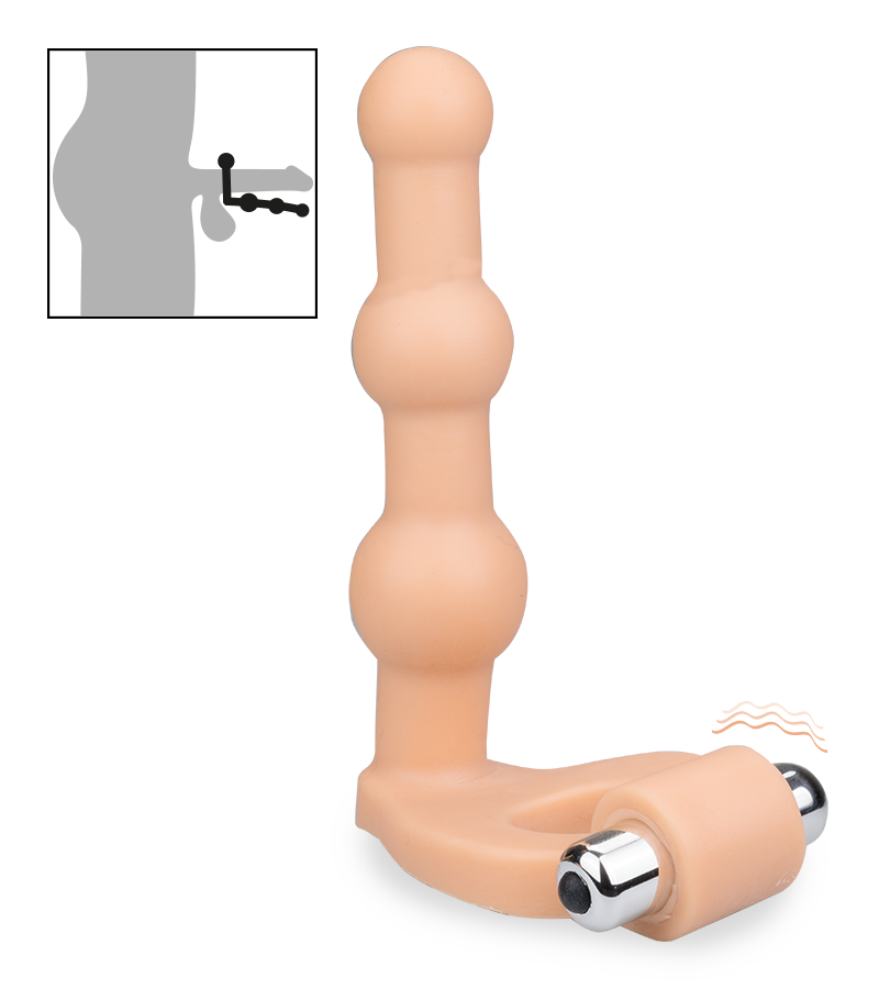 Dildo mit Kugelschaft und Penisring