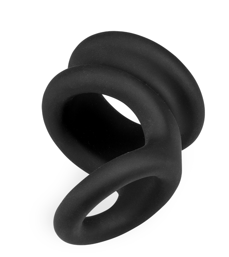 Doppel-Cockring für Penis und Hoden Plop