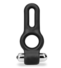 Laden Sie das Bild in den Galerie-Viewer, Doppel-Penisring mit Vibration aus Silikon Jaxon