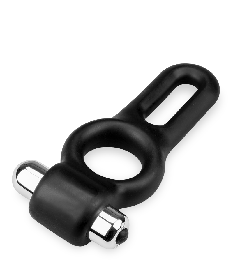 Doppel-Penisring mit Vibration aus Silikon Jaxon