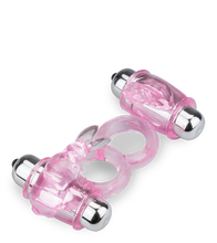Laden Sie das Bild in den Galerie-Viewer, Doppelter Vibro-Penisring mit Klitorisreizer