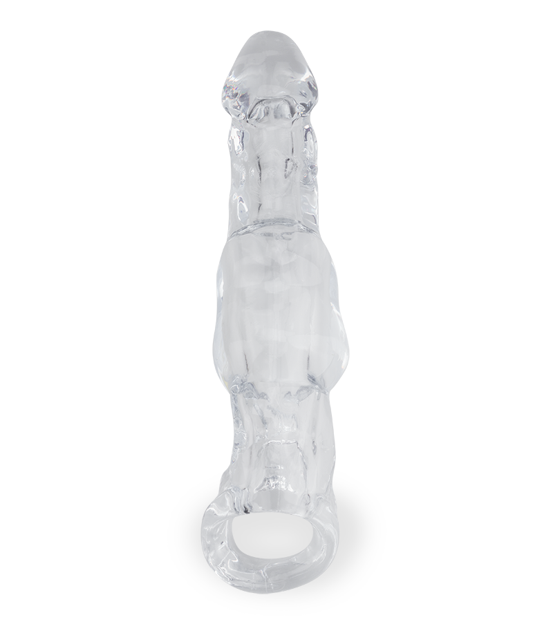 Durchsichtige Penishülle mit Hodenring Gordon