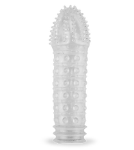 Laden Sie das Bild in den Galerie-Viewer, Durchsichtige Penishülle mit Noppen an Spitze und Schaft