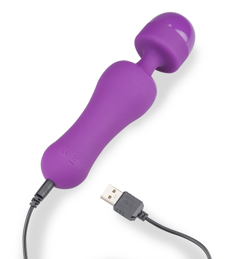 Fantasy-Wand-Vibrator mit 3 Aufsätzen, 10 Modi