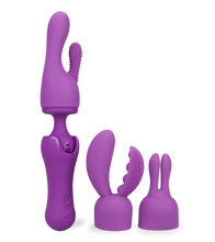 Laden Sie das Bild in den Galerie-Viewer, Fantasy-Wand-Vibrator mit 3 Aufsätzen, 10 Modi