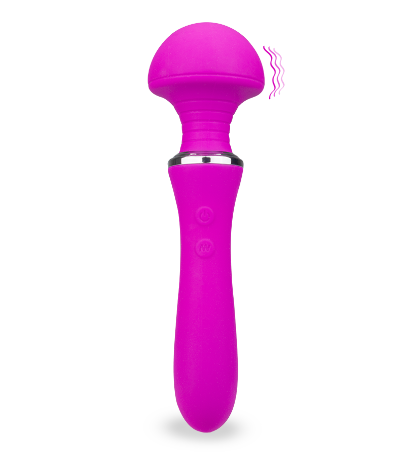 Fantasy-Wand-Vibrator mit breitem Massagekopf 12 Modi