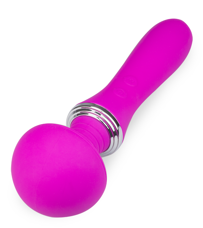Fantasy-Wand-Vibrator mit breitem Massagekopf 12 Modi