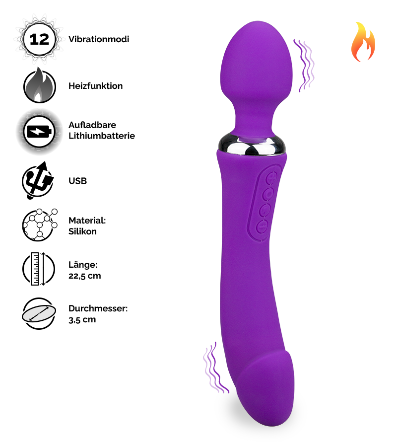 Fantasy Wand Vibrator mit Heizung Treat