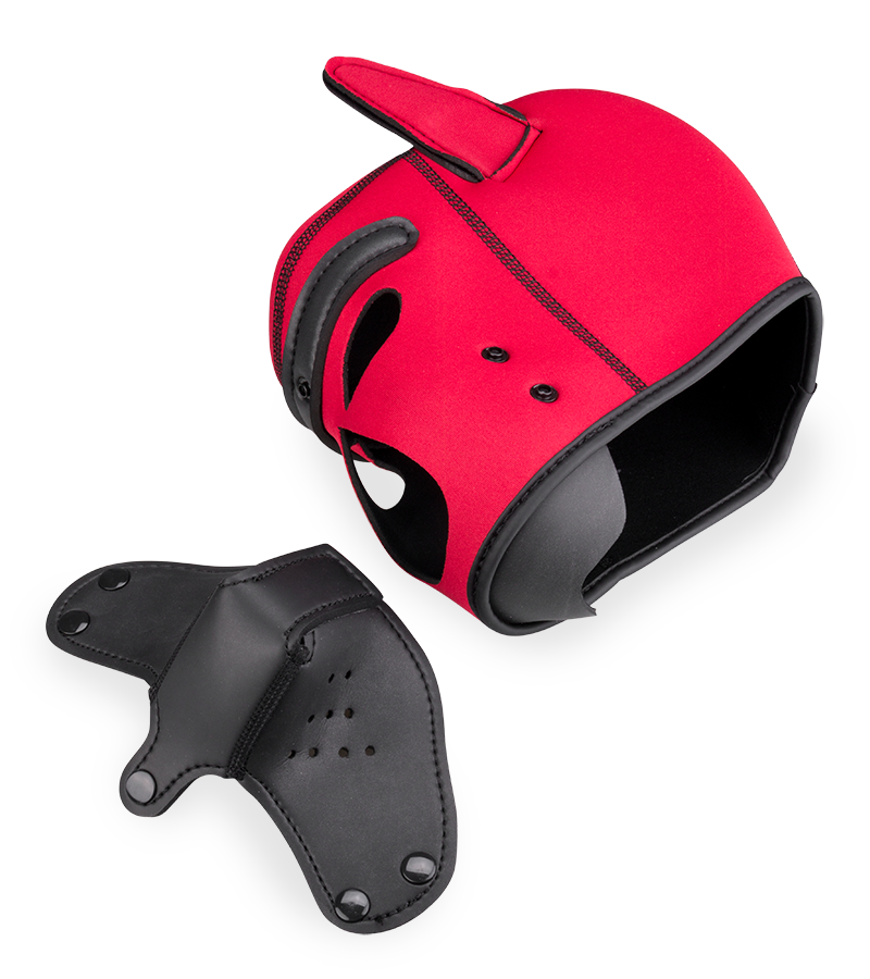 Farbige Puppy-Play-Hundemaske aus Neopren