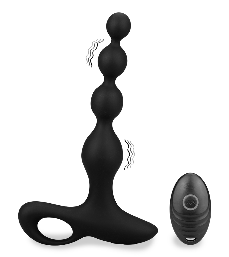 Ferngesteuerte Analkette mit Vibration Whisper