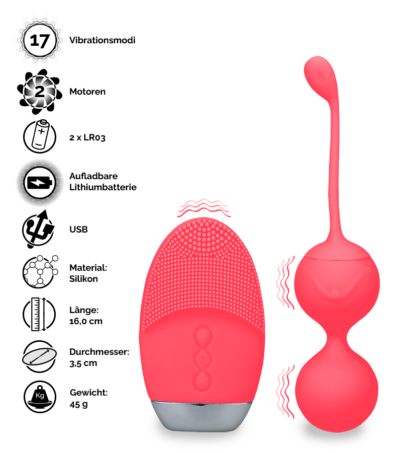 Ferngesteuerte Liebeskugeln mit Vibration Bounce