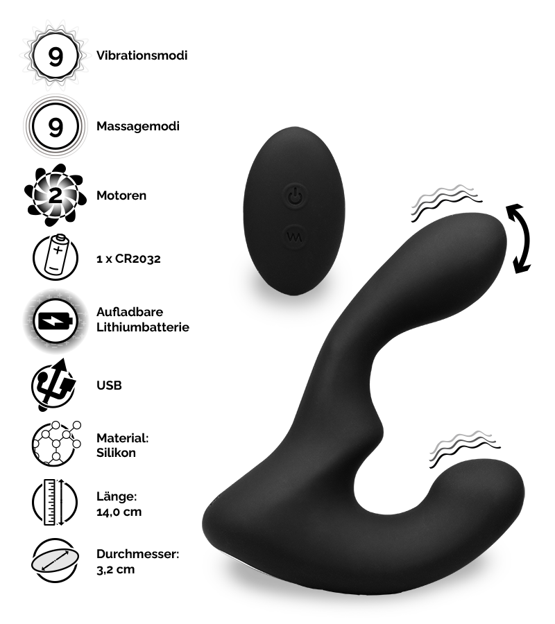 Ferngesteuerter Prostatastimulator Tickler