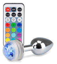 Laden Sie das Bild in den Galerie-Viewer, Ferngesteuerter Rosebud-Analschmuck mit Multicolor LED