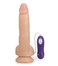 Laden Sie das Bild in den Galerie-Viewer, Ferngesteuerter Saugnapf-Dildo mit XL-Durchmesser und 10 Modi