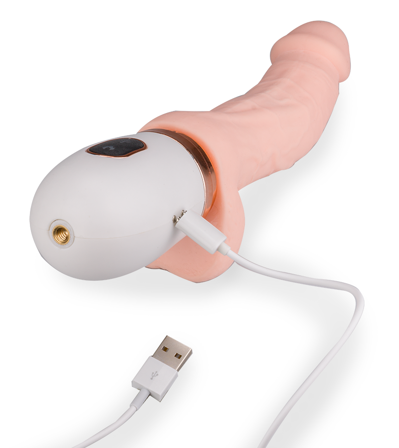 Ferngesteuerter Stoßdildo mit Rotation Randy