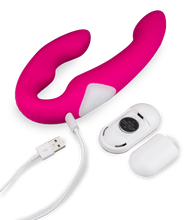 Laden Sie das Bild in den Galerie-Viewer, Ferngesteuerter Strapless Strapon mit Vibration Equality