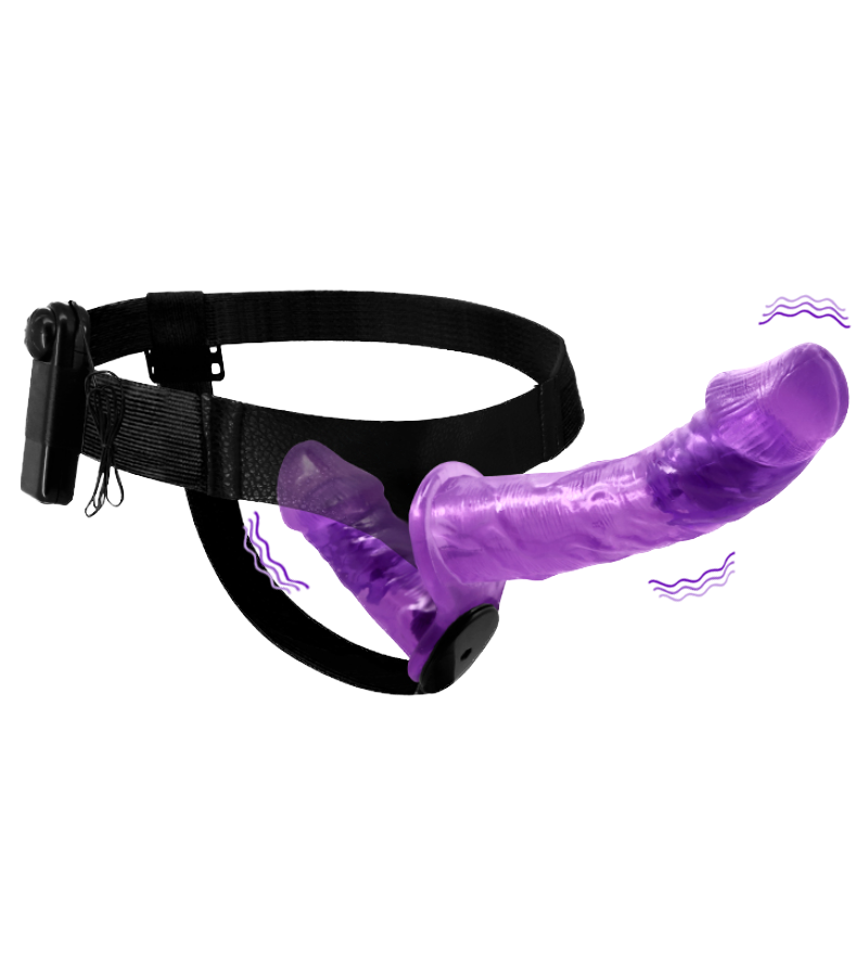 Ferngesteuerter Umschnallvibrator mit Innendildo