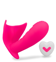 Laden Sie das Bild in den Galerie-Viewer, Ferngesteuerter Vibro-Slip mit genopptem Innendildo