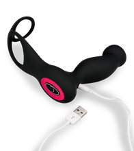 Laden Sie das Bild in den Galerie-Viewer, Ferngesteuertes Prostata-Sextoy mit Penis- und Hodenring