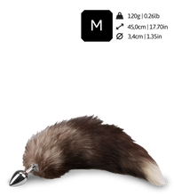 Laden Sie das Bild in den Galerie-Viewer, Foxtail-Buttplug in Schwarz-Weiß